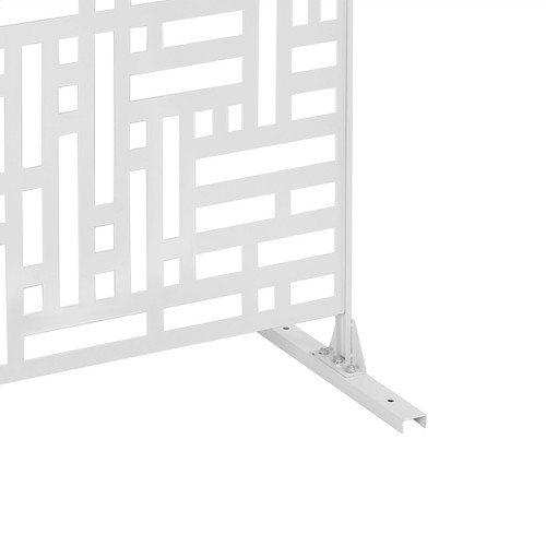 Schermo Privacy in Metallo Schermo Privacy Decorativo da Esterno con Supporto per Patio, Giardino - Foto 4 di 16