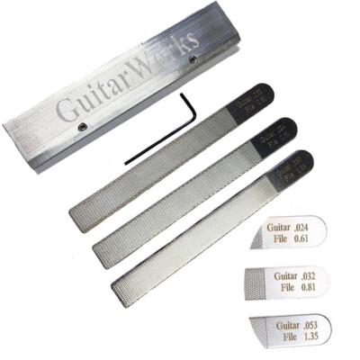 3/4Pcs Steel Guitar Nut Files and Fret Crowning Tool Kit Set for Luthier Repairs
