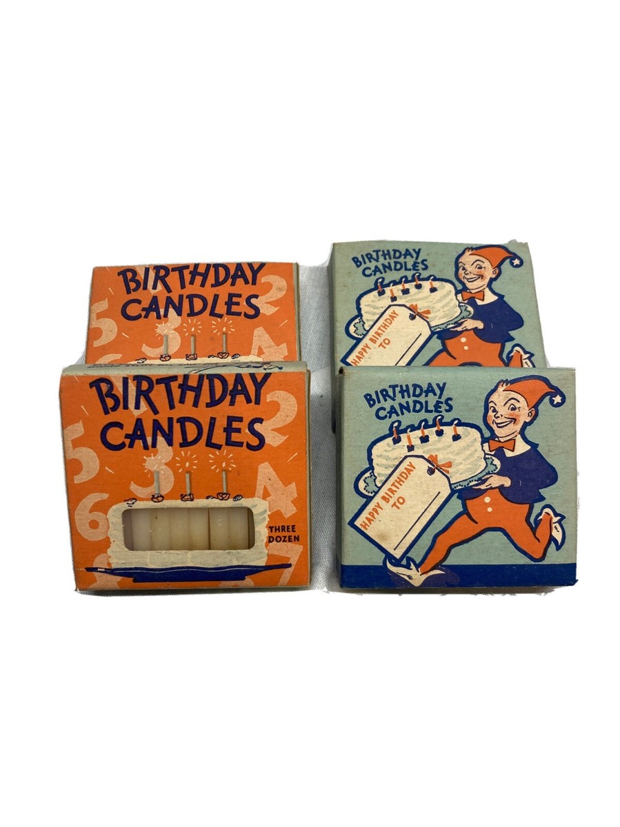 Vintage Birthday Candles Box Gnome Will & Baumer Candle Co Lot Of 4 Boxes |  eBay
