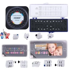 Ortodoncia Dental Monocristalina Zafiro /Cerámica Brackets 5*5 Transparentes