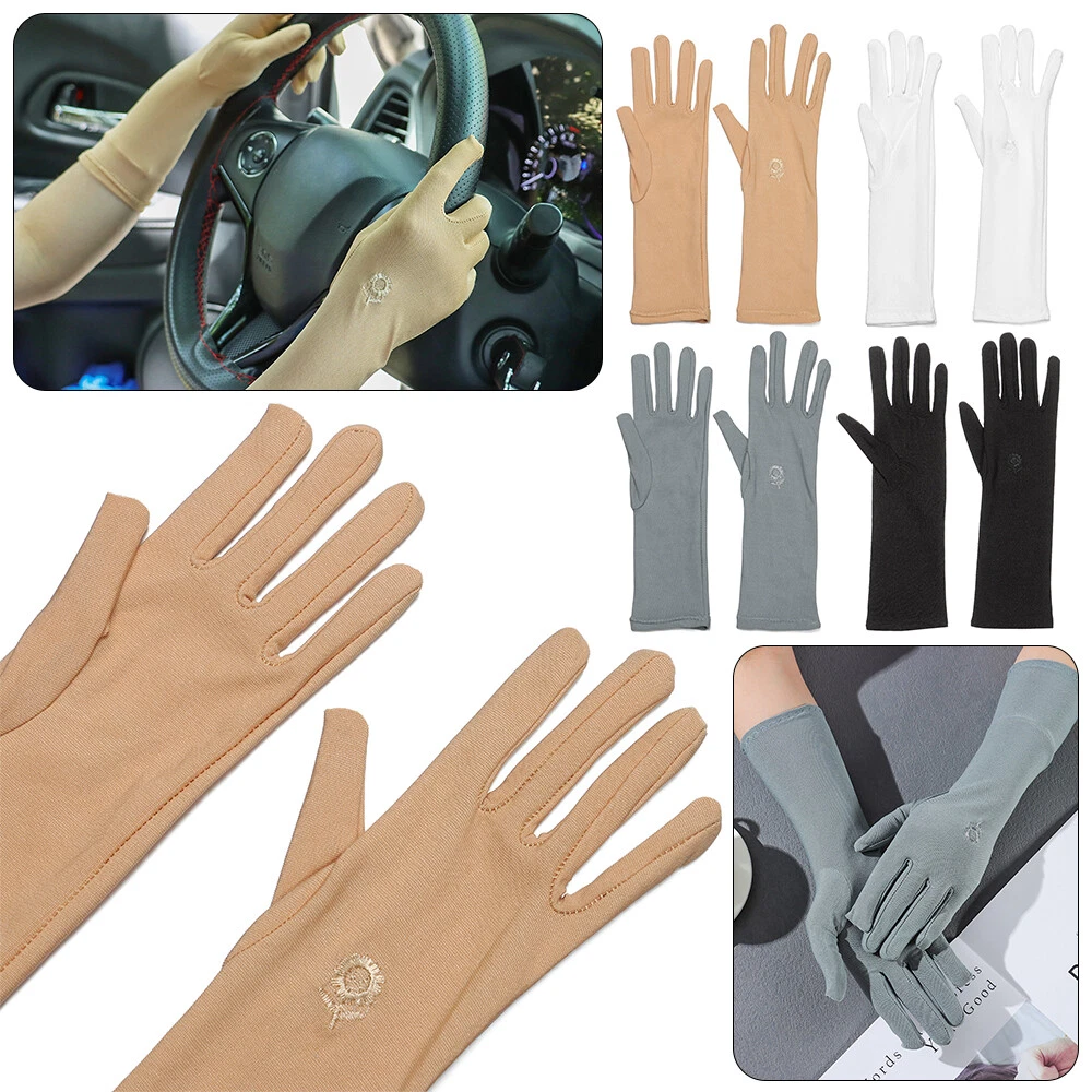 Thin Slip Resistant Driving Gloves Anti UV Sunscreen Gloves Etiquette Gloves