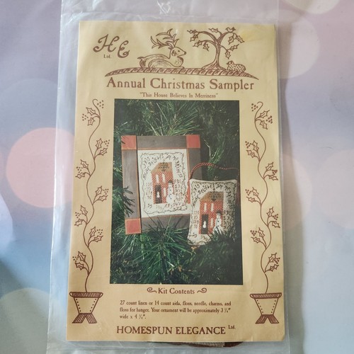 THIS HOUSE BELIEVES IN MERRINESS  Homespun Elegance Annual Christmas Sampler kit
