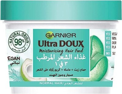 Garnier Ultra Doux Moisturising Aloe Vera 3-in-1 Hair, For Normal Hair, 390 ml