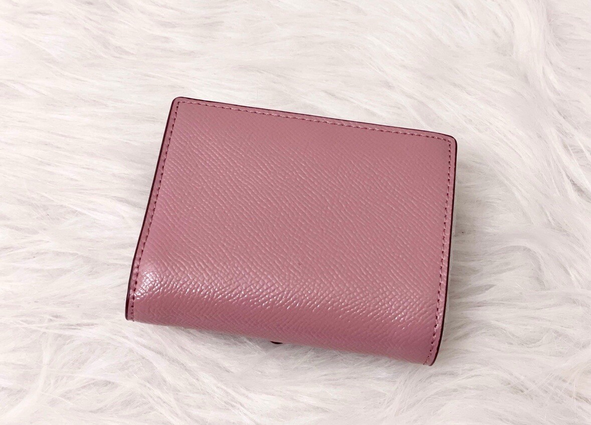 Coach CV416 Small Morgan Bifold Wallet Red Embossed