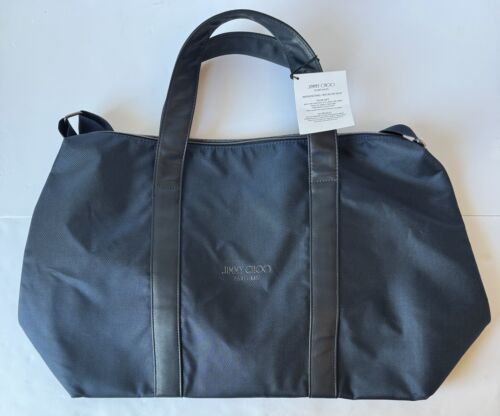 Jimmy Choo Parfums Navy Duffle Weekender Bag W/ Shoulder Strap Travel Tote NWT - Picture 3 of 9
