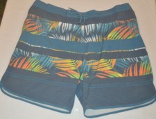 Men's George Blue Tropic Palm E-Board Quick Dry Swim Shorts Sizes S, 3XL