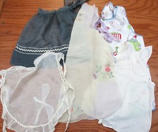 Mixed Lot Vintage Aprons small Childrens size embroidered printed sheer