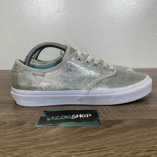 vans authentic silver glitter