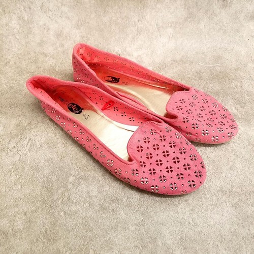 Rue21 Womens GX278464 Size S 67 Pink Slip On Cut Out Flats eBay