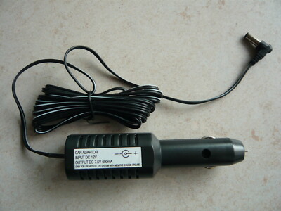 car adapter 12v output 7,5 v 600mA DC