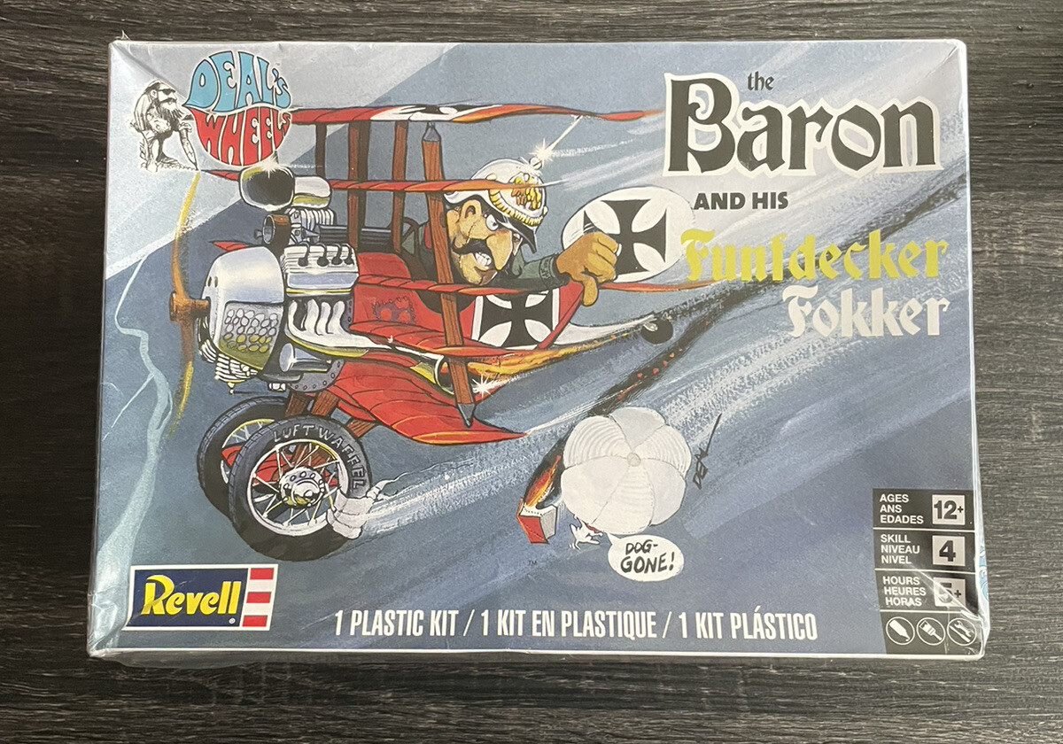 NEW SEALED‼️Revell The Red Baron FunFdecker Fokker Dave Deals Wheels