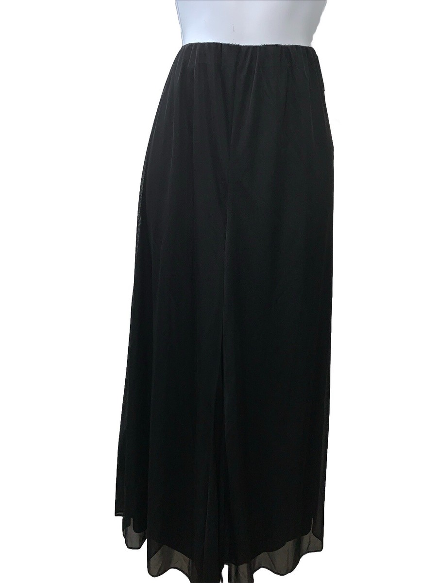 alex evenings dress pants Alex Evenings Plus Size Wide-Leg Chiffon Pants - Shell Pink