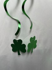 St. Patrick  s Day decorations. Whirls With Glitter Shamrocks And Shiny Shamrocks