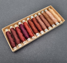 12 Rollen Gütermann Ideal Nähseide 100% Seide in Bunter Mischung 36