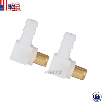 2 Carburetor Carb Fuel Fitting Elbow Connector Hose For 493496 B S