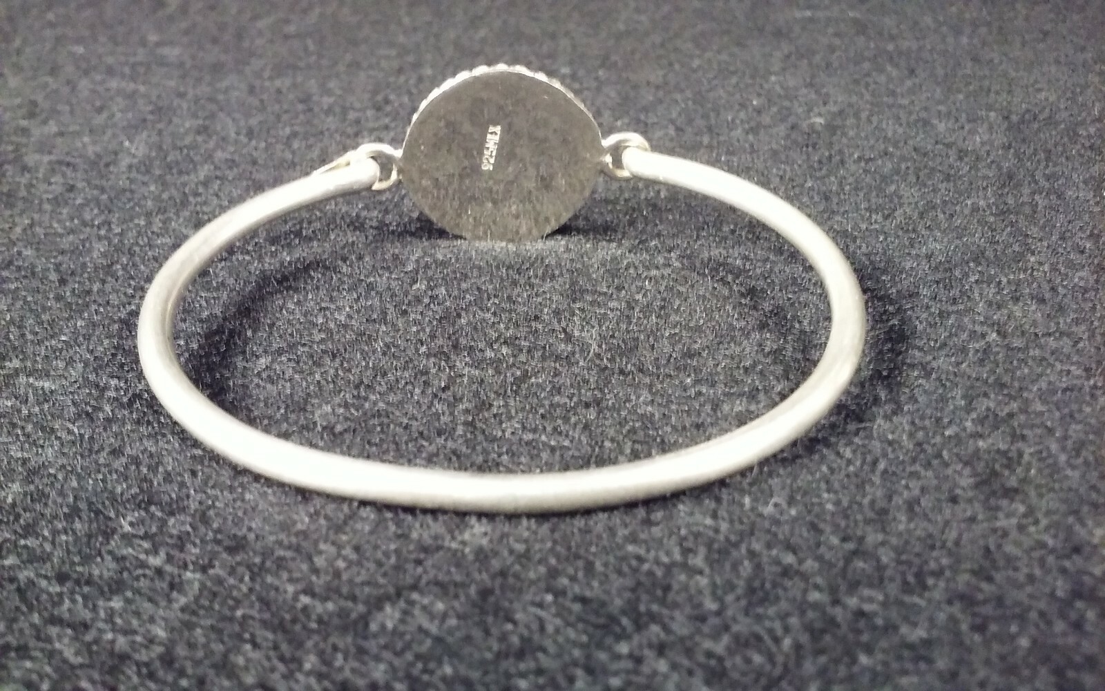 Sterling Silver 925 Bangle Monogram Bracelet Engr… - image 4