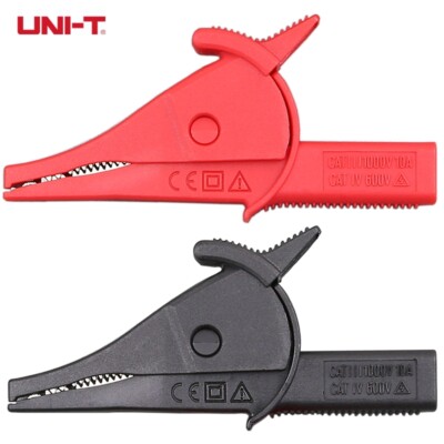 UNI-T UT-C04A Insulated Alligator Clip 75mm Banana Plugs for Multimeter 1 Pair