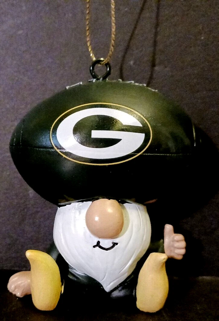Evergreen Green Bay Packers Gnome Ornament