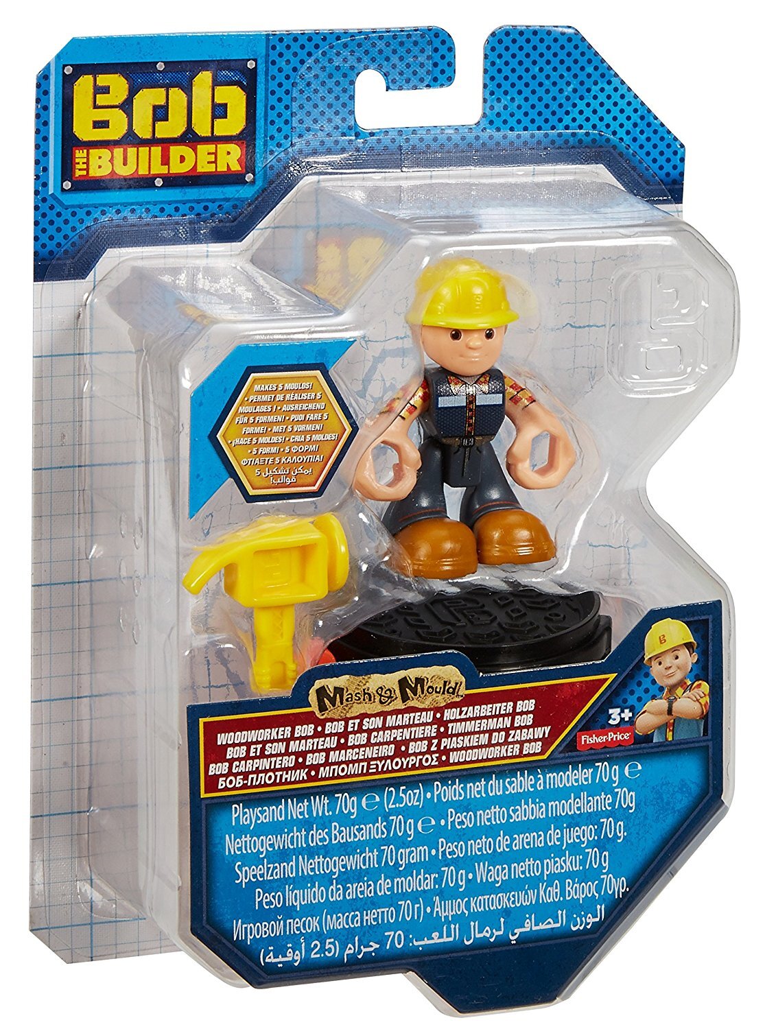 Juego de puré y molde Bob el constructor figura Playsand Fisher-Price