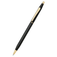 Cross Century Ballpoint Pen Matte Black  Gold New In Box 2502 Made In Usa