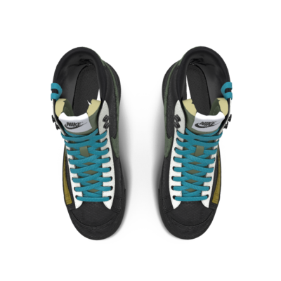 $195 NIB NEW Mens NIKE Blazer Mid 77 Custom Black Mixed Python