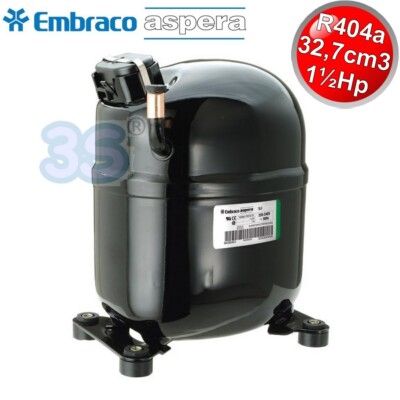 Gaskompressor R404a R507 CSR BOX -1 1/2 PS - 32,70 cm³ - Embraco Aspera NJ923