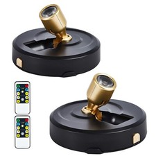 Wireless Spotlight Battery Operated Tap Closet Light LED Puck Lights with Rem...
