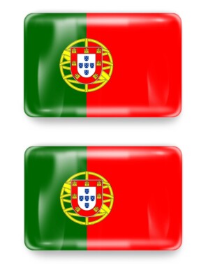 2x 3D Gel Aufkleber Portugal 3cmx2cm  Flagge Fahne Flag  Stickers