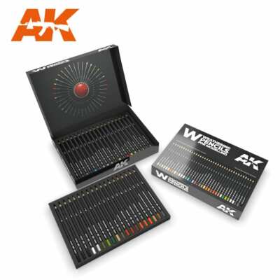 AK Interactive - Weathering Pencils Deluxe Edition Box (37 Waterpencils) Set New