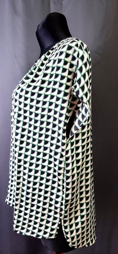 DEA KUDIBAL ANN top tunic blouse 95% silk stretch women's M oversized v neck 15 - Picture 5 of 7