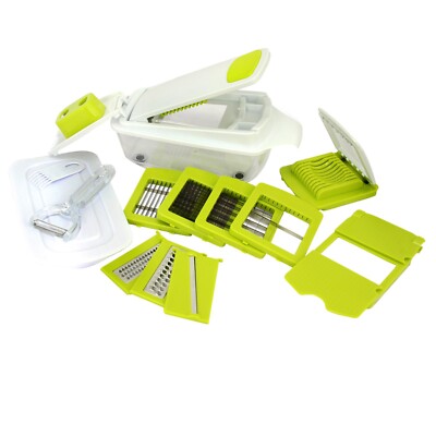 MegaChef 8-in-1 Multi-Use Slicer Dicer Chopper w Interchangeable Blades,