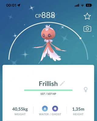 Pokémon GO ✨ Shiny Frillish M ✨ Only Registered Trade