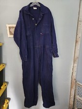 Saf Tech  Bulwark FR Coveralls Men Size 54 Navy Blue Fire Resistant