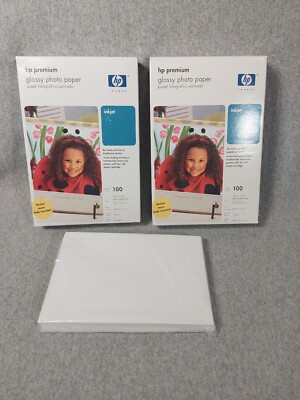 PAPER HP PREM PLUS PHOTO PAPER 4x6in Q1990A  2 packs 100 Each+40 pcs all 240pcs