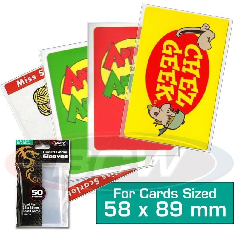 50 - 58 X 89mm Anti Glare Standard Chimera Board Game Sleeves Package BCW