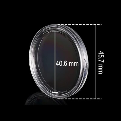 40,6 Mm Capsule Tonde Ultra Perfect Fit Senza Bordo Per Monete Usa Silver Eagle Walking Liberty 10 Pezzi - Foto 2