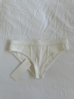 New dion lee womens SIGNATURE BRIEF low rise y front ivory medium 10 6 38 42