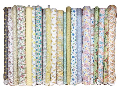 Ostern Baumwollstoff Frühling Hase Küken Tier Pastell Blumen für Patchwork Kleid