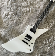 Custom Explore Electric Guitar White Snakebyte Mahogany Body Active Pickups