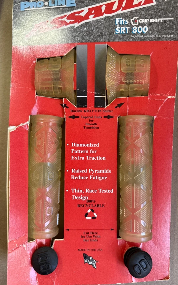 ODI Pro Line Assault Grips *CLEAR* FITS SRAM 800 USA / VINTAGE NOS ODI GRIP - Image 2 of 3