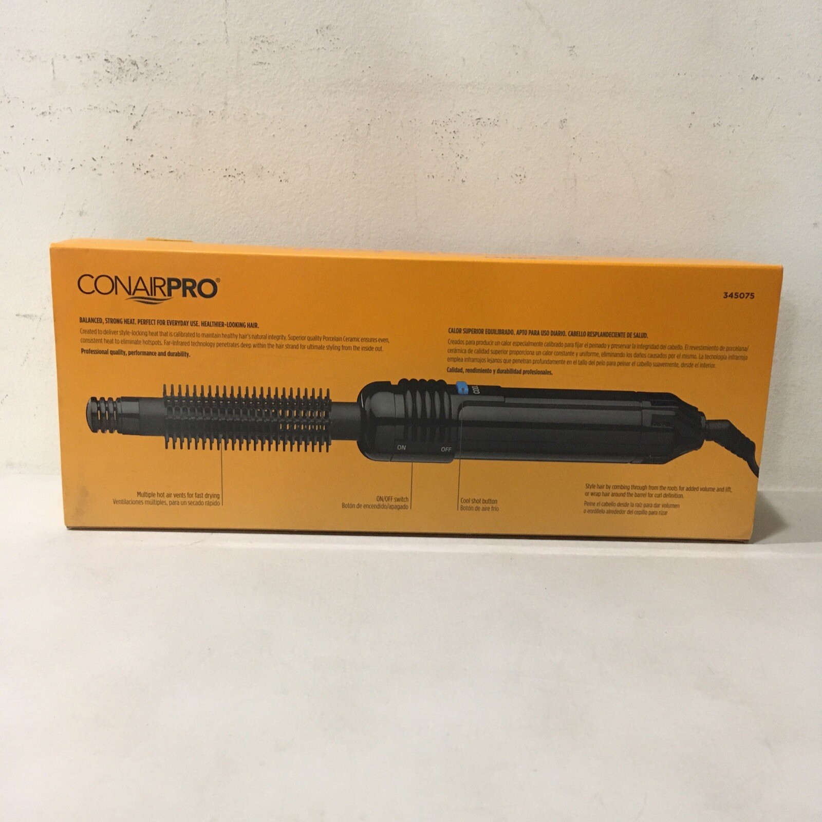 Conair Pro Ceramic Tools Porcelain Series FarInfrared Hot Air Brush 34 Inch Stan 74108340818 eBay