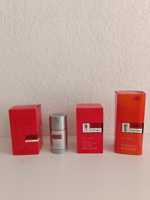 Hugo Boss Energise Set edt After Shave Lotion Deodorant Stick Shower Gel NEU