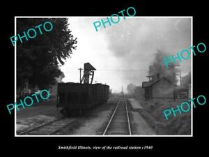 OLD 8x6 HISTORIC PHOTO OF SMITHFIELD  ILLINOIS  THE RAILROAD 