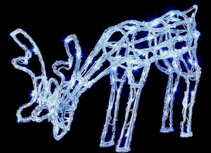 Premier Acrylic Grazing Reindeer Christmas Garden ...