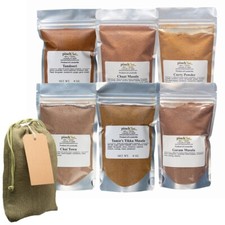 Organic Indian Spices 6 Pack: Curry, Tikka, Tandoori, Chaat, Chai Garam Masala