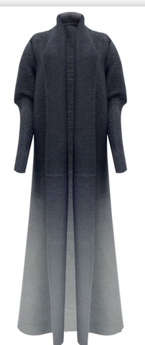 **LIKE**Issey Miyake Pleats Please/Plisse Fabric Long Abaya Modest Dress/coat - Picture 8 of 15