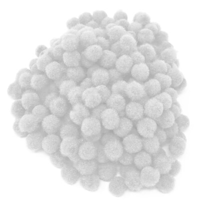 Weiße 8 mm Mini Bommel Bommel kleine flauschige Handwerk Verzierungen