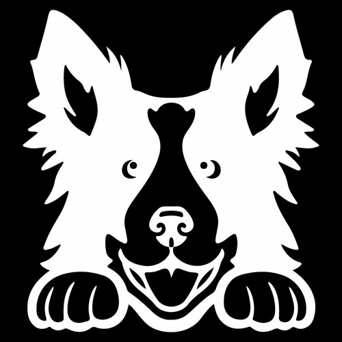 5" PEEKING BORDER COLLIE Vinyl Decal Sticker Car Window Dog Puppy Rescue Pet - Picture 21 of 24