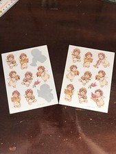 Vintage 1980s Hallmark Angel Stickers Christmas 2 Sheets 1 Inch