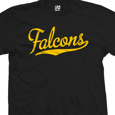 Falcons Script Tail Shirt | High School Sports Baseball Team | All Size & Colors